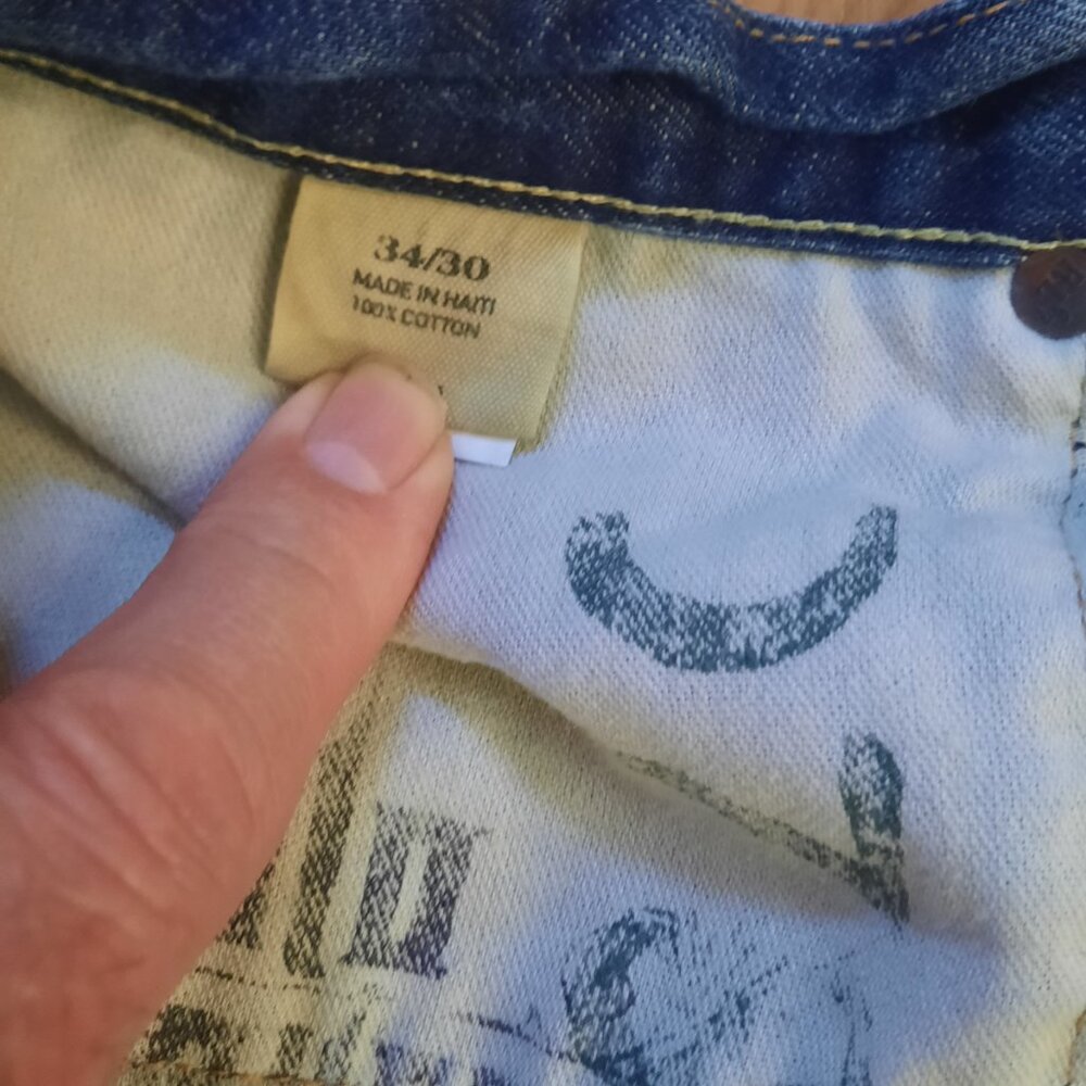 Polo Ralph Lauren 867 Jeans Men's Size 34X30 Denim Blue Classic Fit Leather Tag - Picture 9 of 10